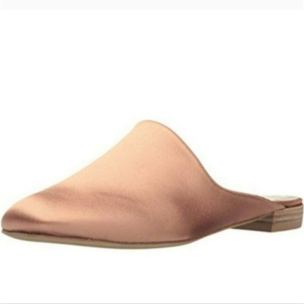 Stuart Weitzman Mulearky Leather Mule Square Toe Block Heel Adobe Neutral Size 9